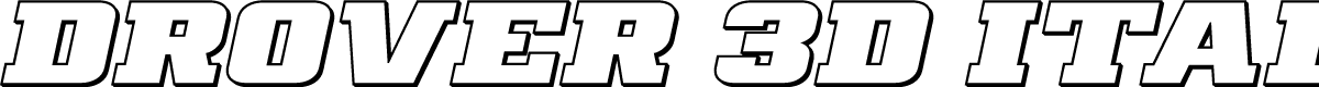 Drover 3D Italic