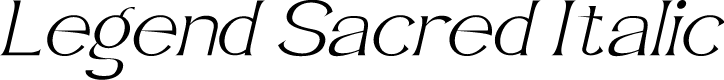 Legend Sacred Italic