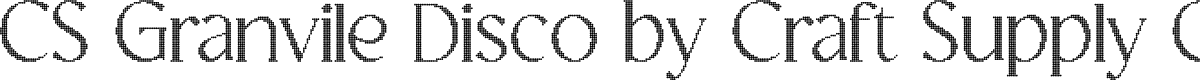 CSGranvileDisco-Regular Demo