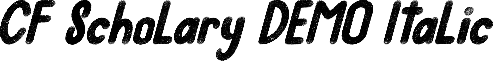 CF Scholary DEMO Italic