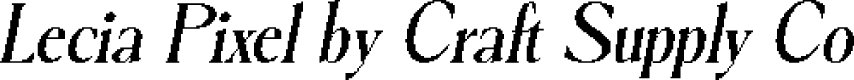 LeciaPixel-Regular Demo