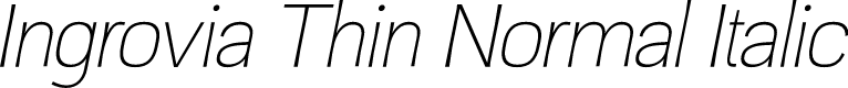 Ingrovia Thin Normal Italic