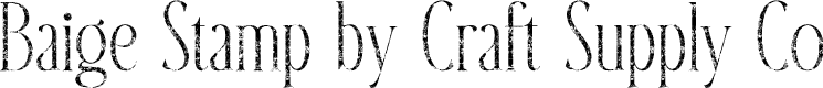 BaigeStamp-Regular Demo