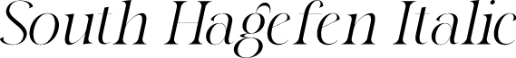 South Hagefen Italic