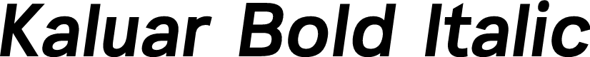 Kaluar Demo Bold Italic
