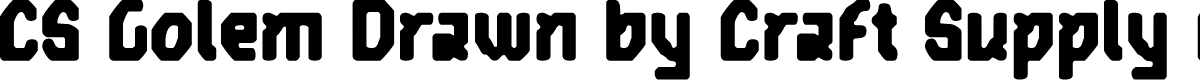 CSGolemDrawn-Regular Demo