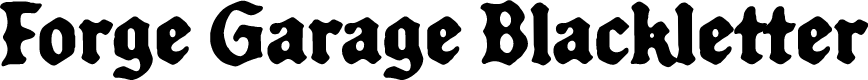 Forge Garage Blackletter Regular