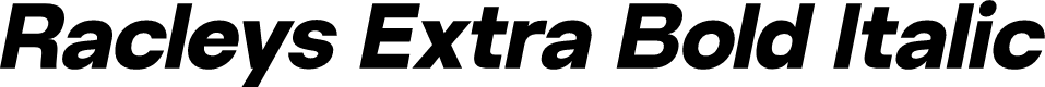 Racleys Extra Bold Italic