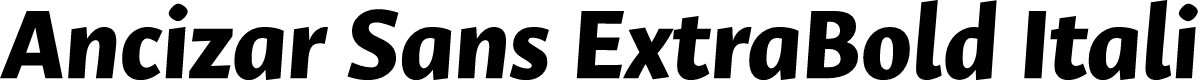 Ancizar Sans ExtraBold Italic