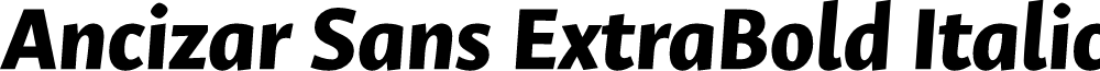 Ancizar Sans ExtraBold Italic