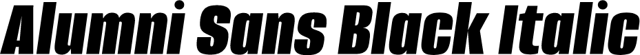 Alumni Sans Black Italic