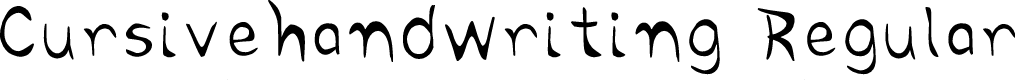 Cursivehandwriting Regular