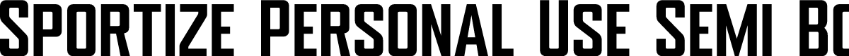 Sportize Personal Use Semi Bold