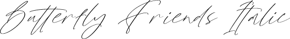 Butterfly Friends Italic