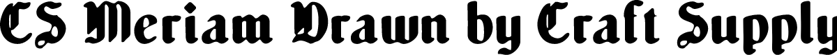 CSMeriamDrawn-Regular Demo