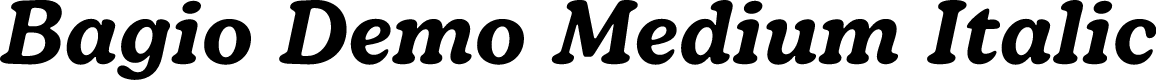 Bagio Demo Medium Italic