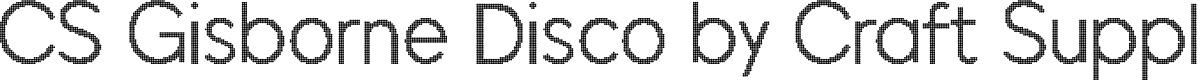 CSGisborneDisco-Regular Demo