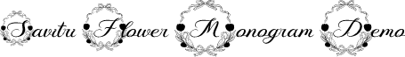 Savitri Flower Monogram Demo