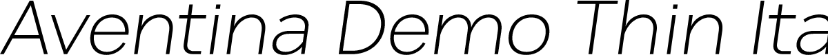 Aventina Demo Thin Italic