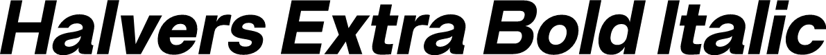 Halvers Extra Bold Italic