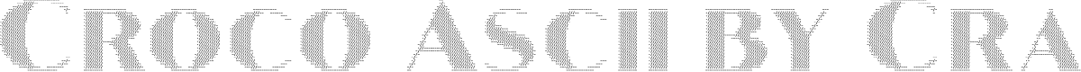 Croco Ascii Regular Demo
