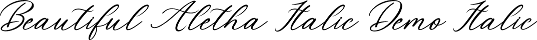 Beautiful Aletha Italic Demo Italic