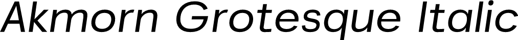 Akmorn Grotesque Demo Italic