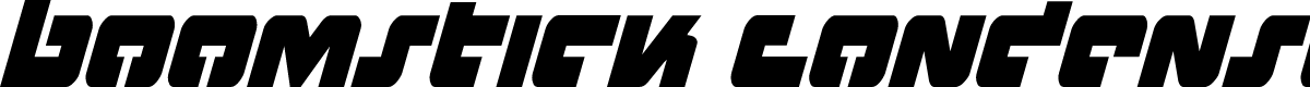Boomstick Condensed Italic