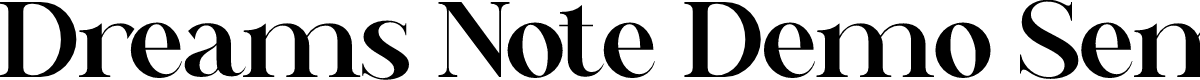 Dreams Note Demo Semi Bold