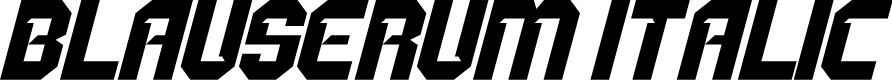 BLAUSERUM Italic