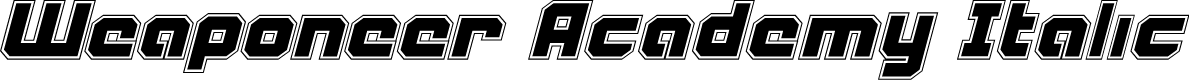 Weaponeer Academy Italic