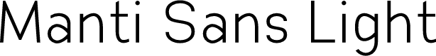 Manti Sans Light Demo