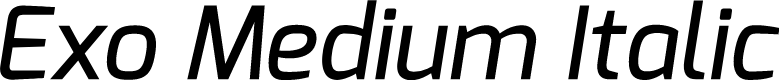 Exo Medium Italic
