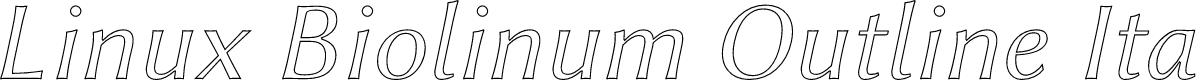 Linux Biolinum Outline Italic