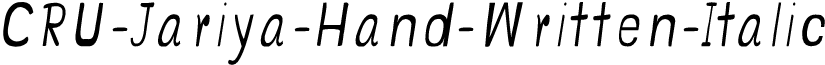 CRU-Jariya-Hand-Written-Italic