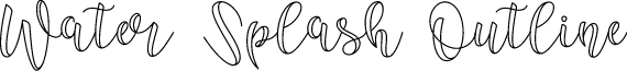 Water Splash Outline