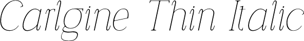Carlgine Thin Italic