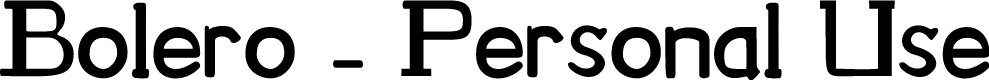 Bolero - Personal Use