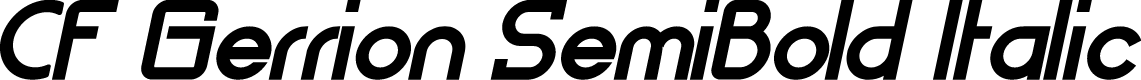 CF Gerrion SemiBold Italic