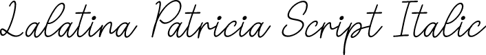 Lalatina Patricia Script Italic