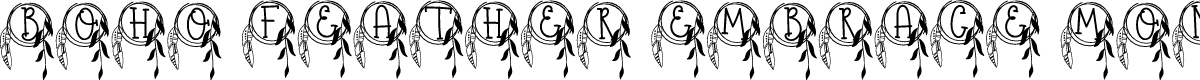 Boho Feather Embrace Monogram
