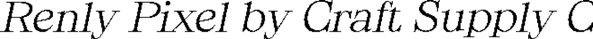 RenlyPixel-Regular Demo