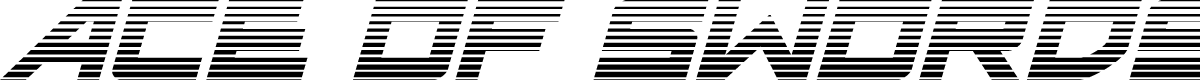 Ace of Swords Gradient Italic
