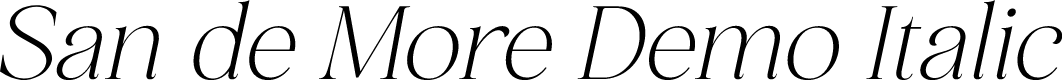 San de More Demo Italic