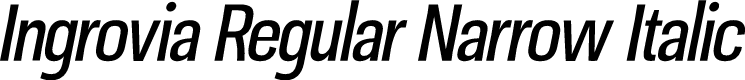 Ingrovia Regular Narrow Italic