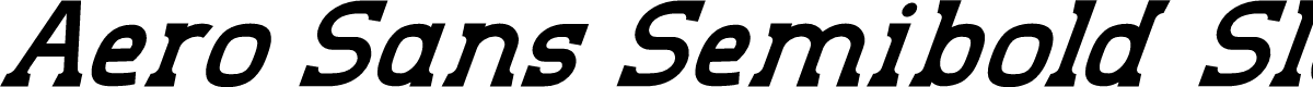 Aero Sans Semibold Slant