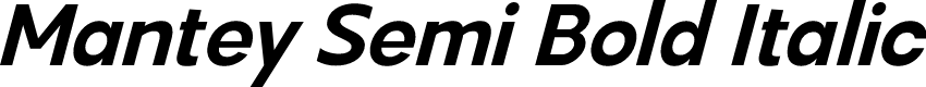 Mantey Semi Bold Italic