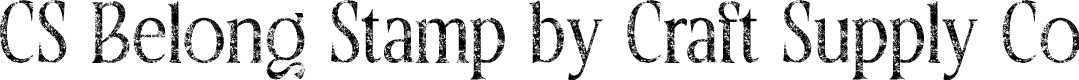 CSBelongStamp-Regular Demo