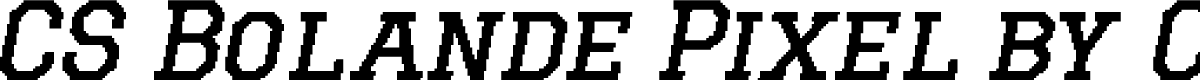 CS Bolande Pixel Regular Demo