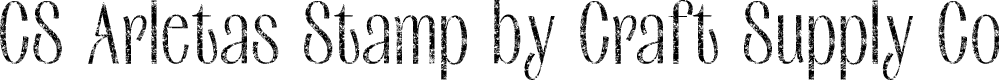 CSArletasStamp-Regular Demo
